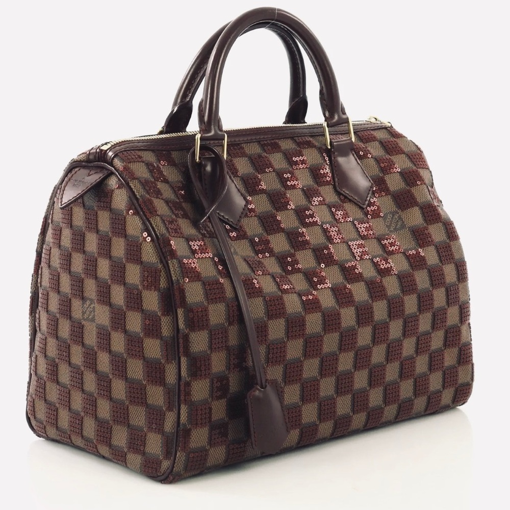 Louis Vuitton Speedy 30 Damier Paillettes Rouge